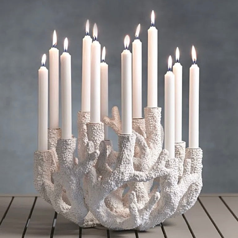 Coral Taper Candle Holder