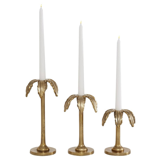 Palm Candle Holder Set