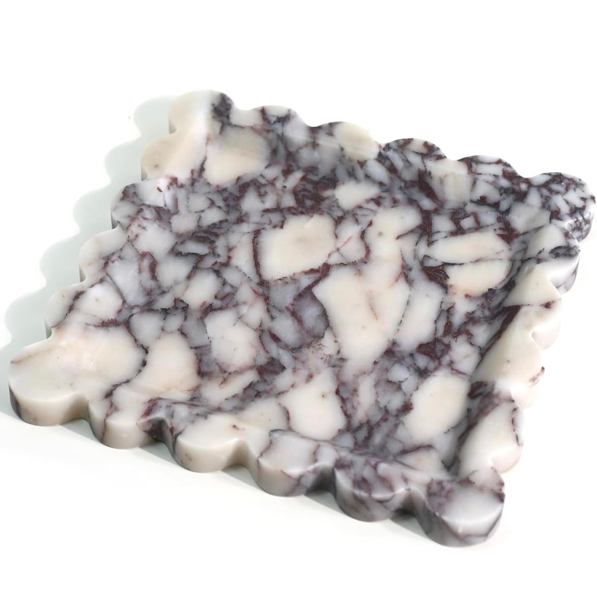Scalloped Marble Tray