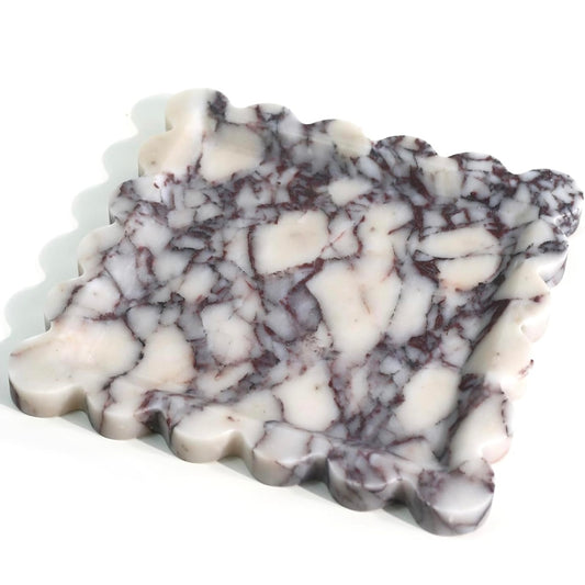 Scalloped Marble Tray